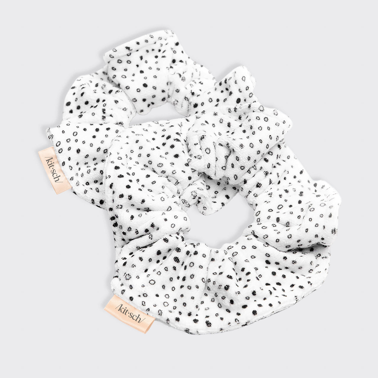 Micro Dot Microfiber Quick-Dry Towel Scrunchies 2pc Set - Image 2