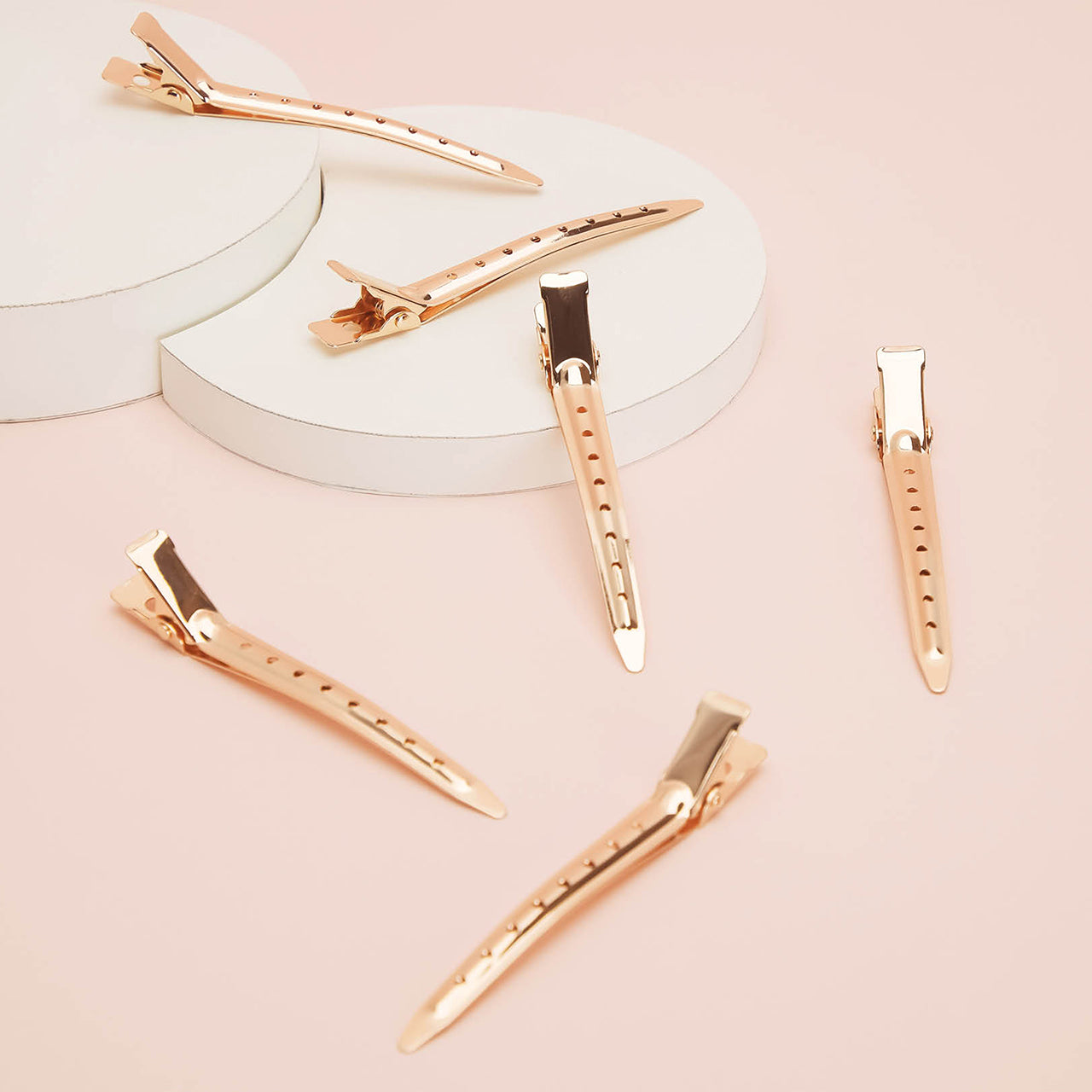 Rose Gold Styling Hair Clips 6pc Set - Image 4