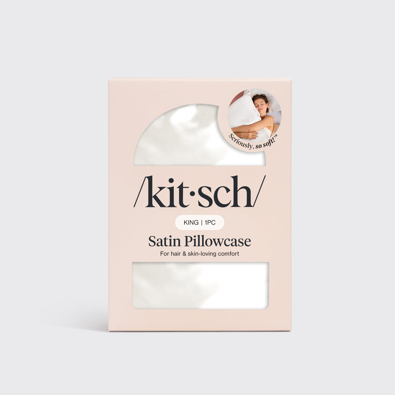 Satin Pillowcase in Ivory - King - Image 5