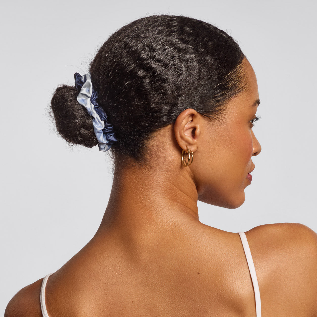Garden Bouquet Ruched Satin Scrunchies 5pc Set - Image 5