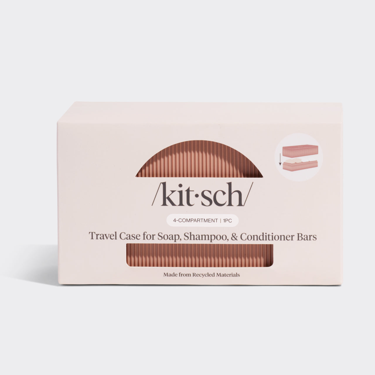 4-Compartment Travel Case - Terracotta - Image 3