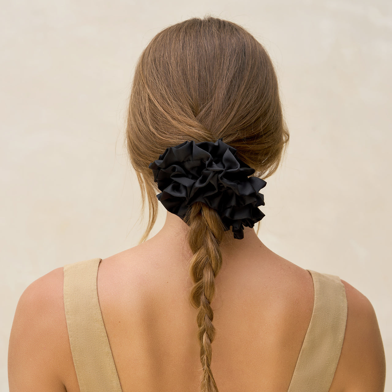 Black Ruffle Scrunchie - Image 2