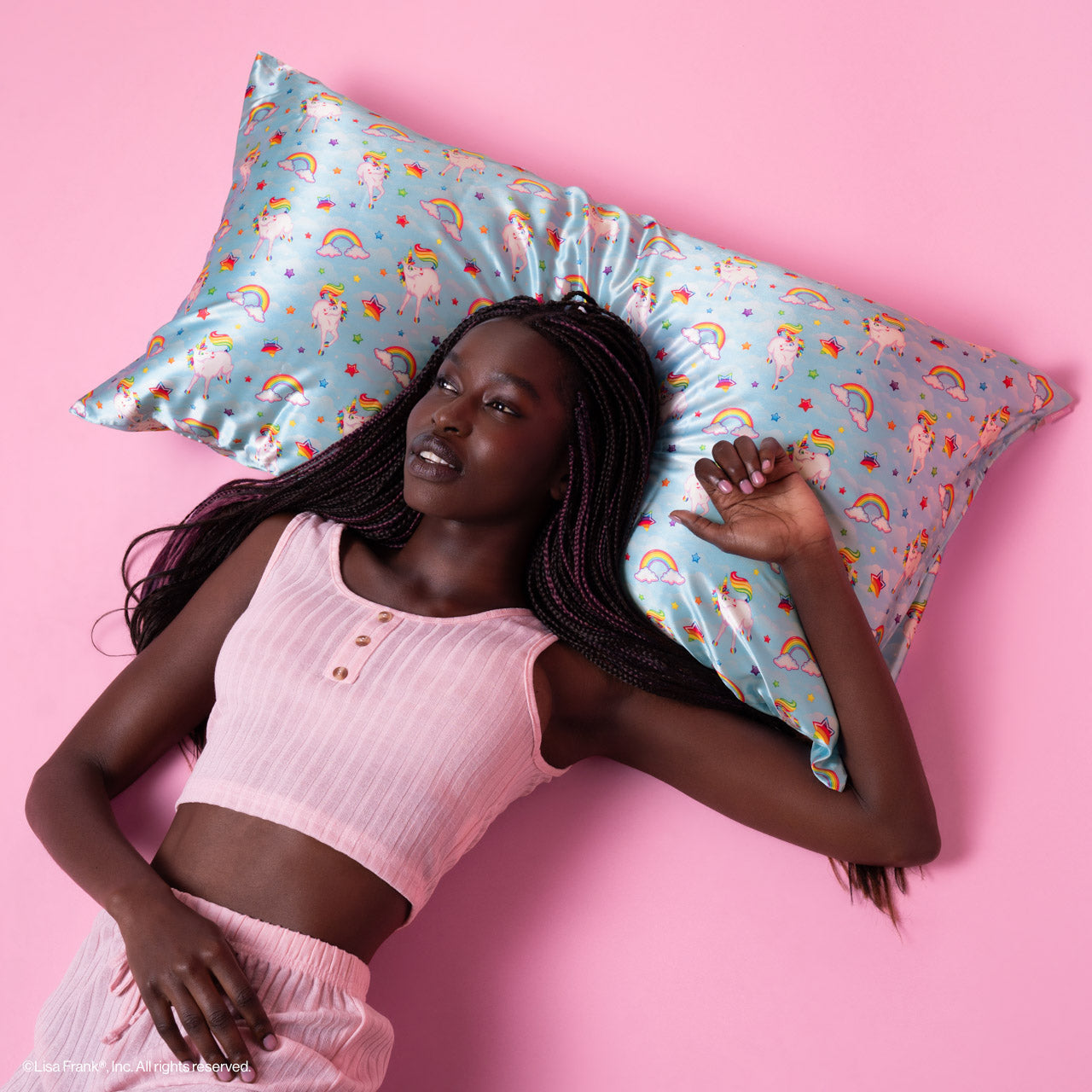 Lisa Frank x Kitsch Satin Pillowcase in Markie™ 4 Pack - Image 2
