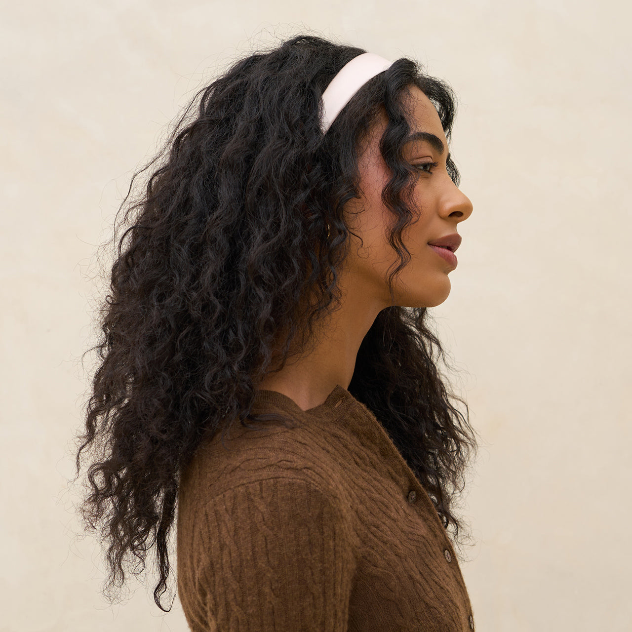 Cream & Camel Satin & Velvet Headbands - Image 2