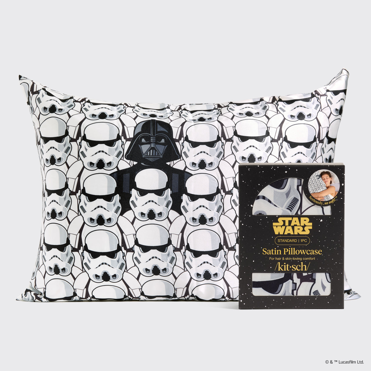 Star Wars™ & Kitsch Satin Pillowcase in Darth Vader & Stormtroopers 2 Pack