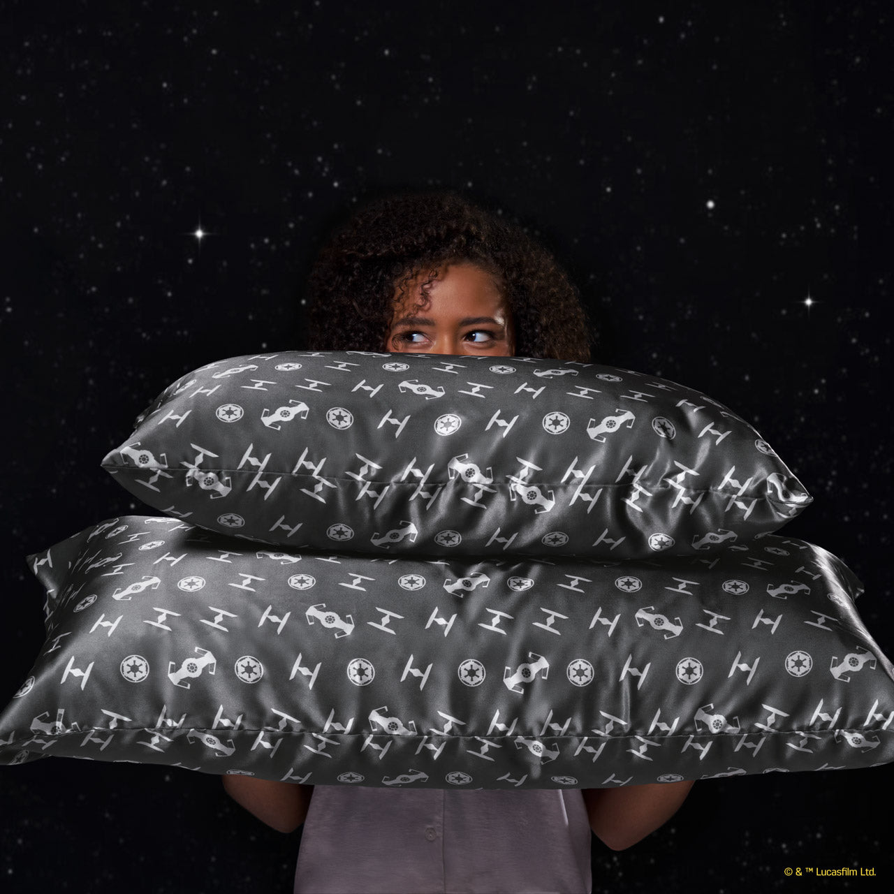 Star Wars™ & Kitsch Satin Pillowcase in Galactic Empire 2 Pack - Image 4