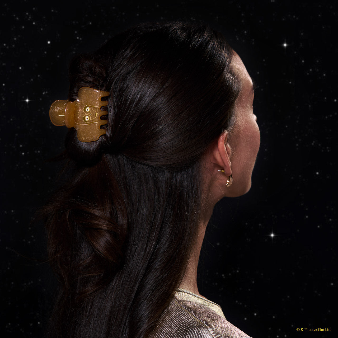 Star Wars™ & Kitsch Glitter Cloud Clip in C-3PO - Image 2