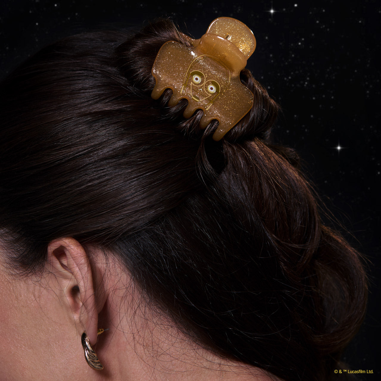 Star Wars™ & Kitsch Glitter Cloud Clip in C-3PO - Image 3