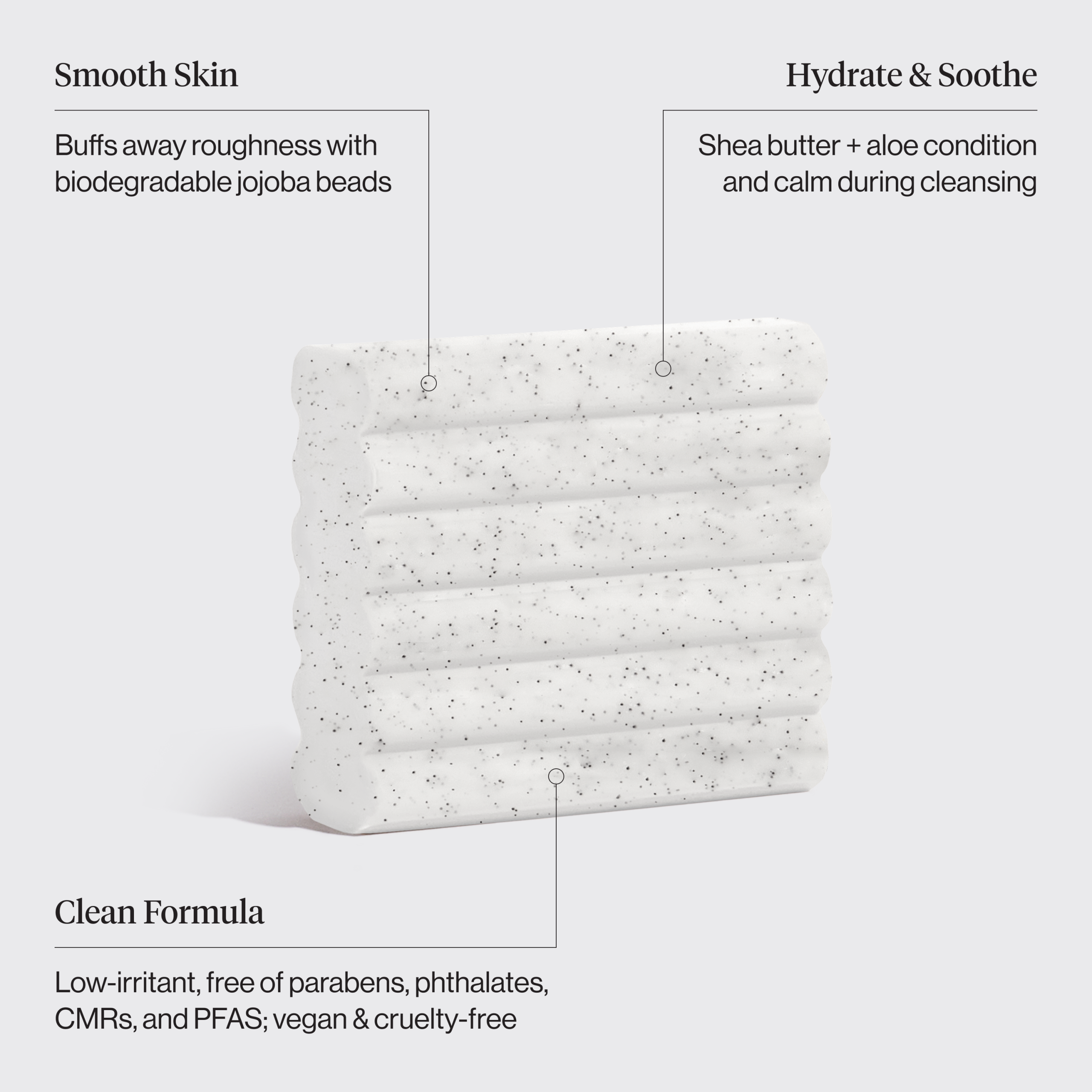 Jojoba Bead Exfoliating Body Wash Bar - Image 3