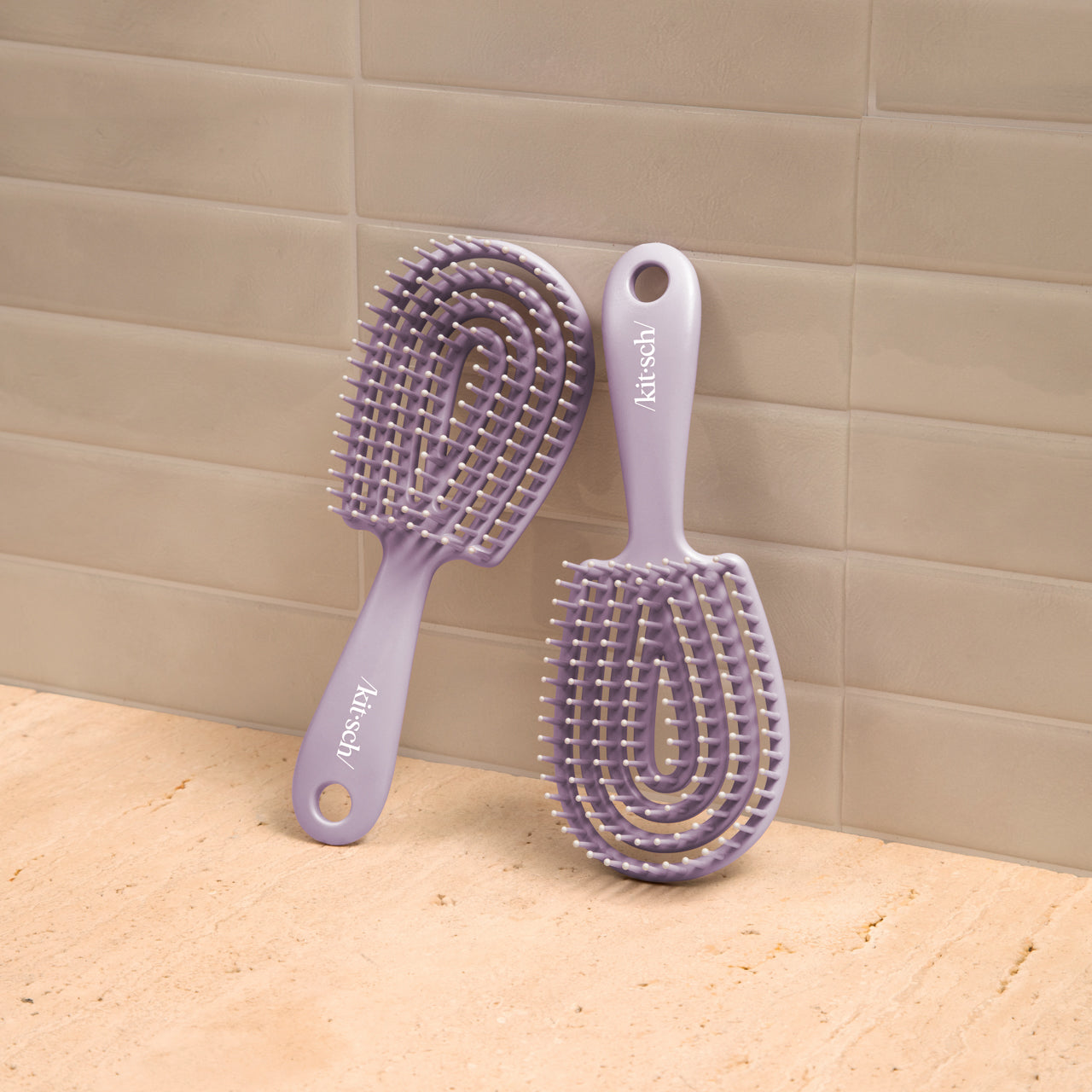 Soft Violet Detangling Flexi Brush - Mini - Image 2