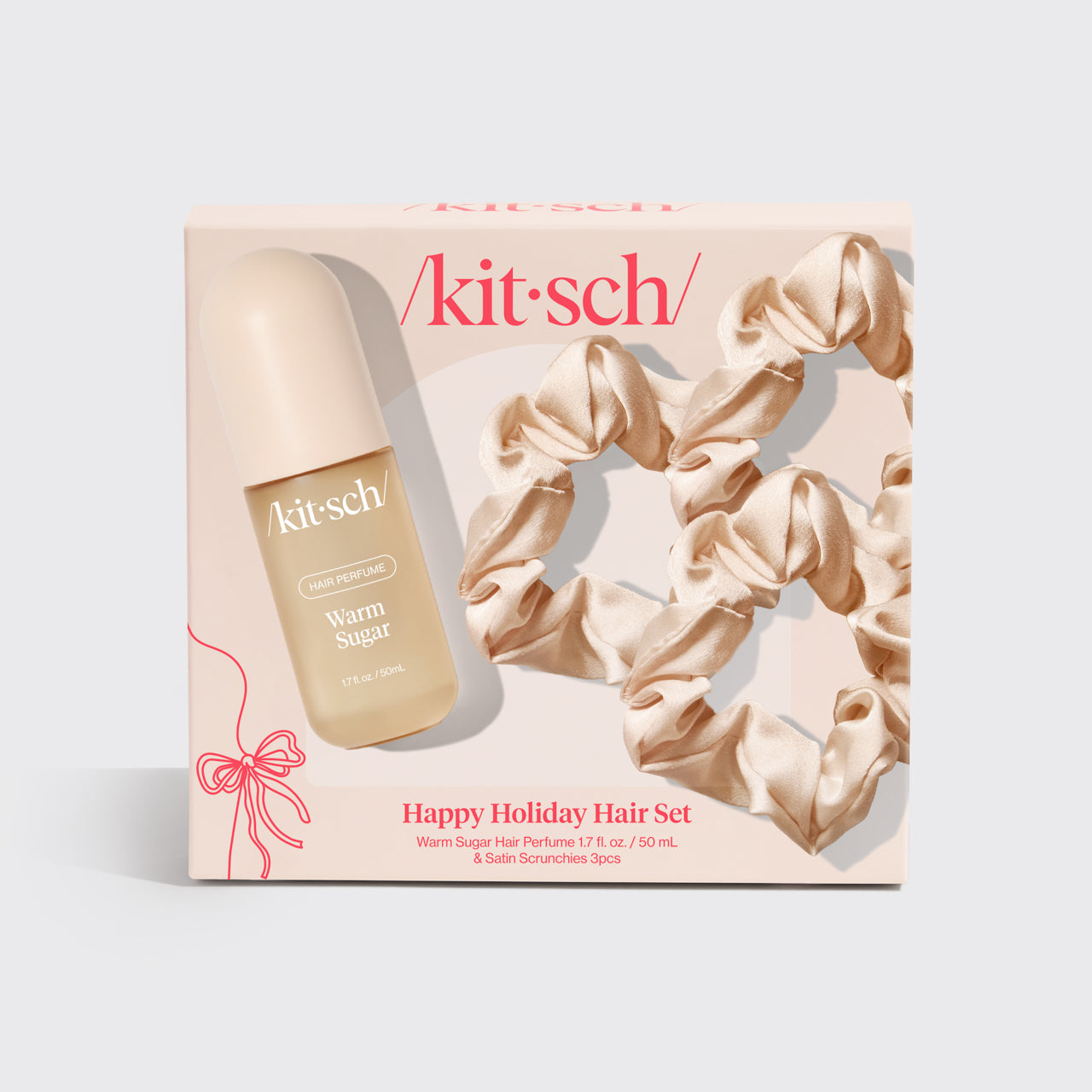Happy Holiday Hair Set : Warm Sugar Hair Perfume & 3pc Satin Scrunchies - Image 4