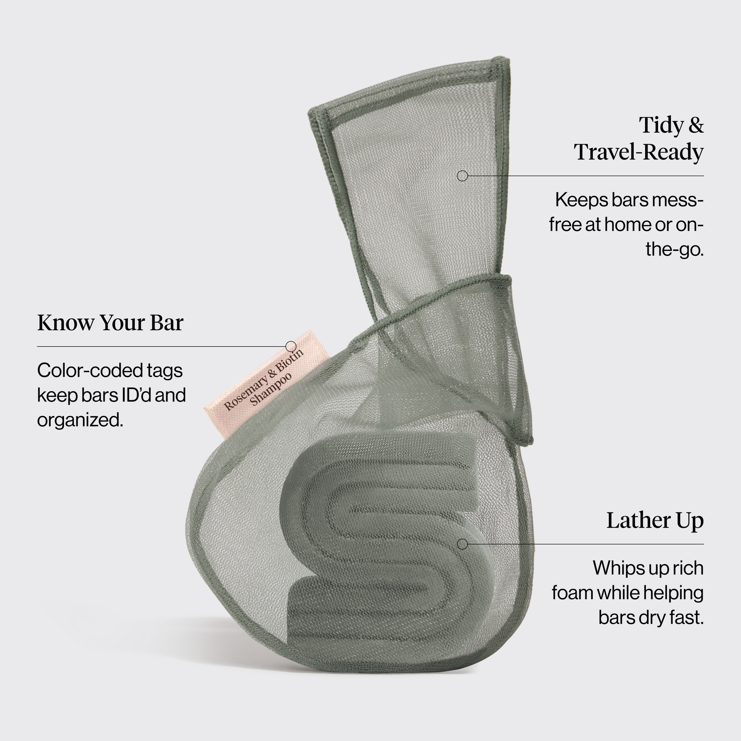 Rosemary & Biotin Shampoo Bar Saver Bag - Image 3