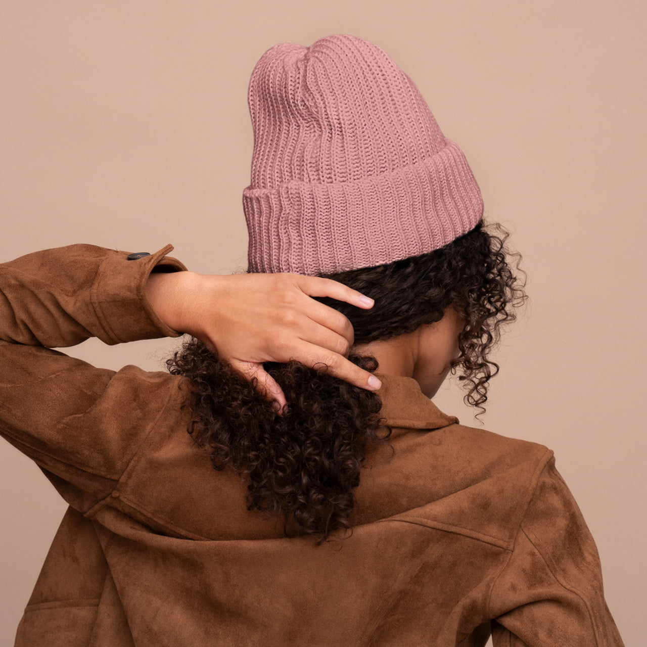 Glazey™ Satin-Lined Beanie in Blush - Image 3