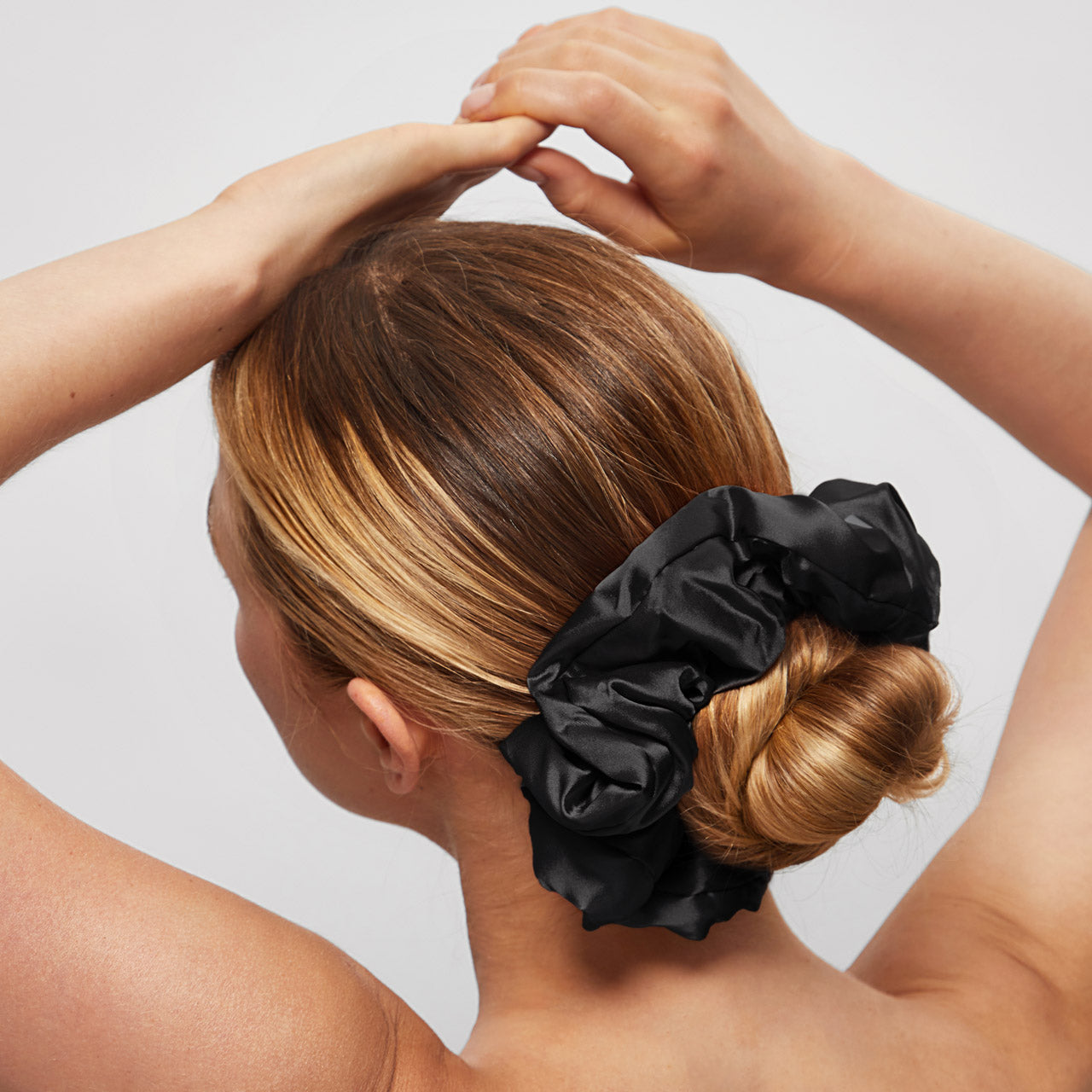 Black Satin Pillow Scrunchies® 4pc Set - Image 2