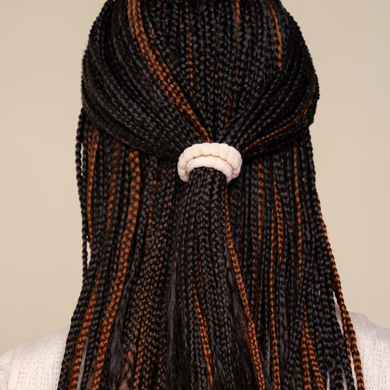 Blush Ribbed Hair Elastics - Image 4