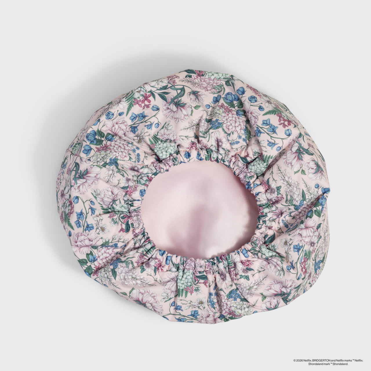 Bridgerton x Kitsch Satin-Lined Flexi Shower Cap in Wisteria - Image 3