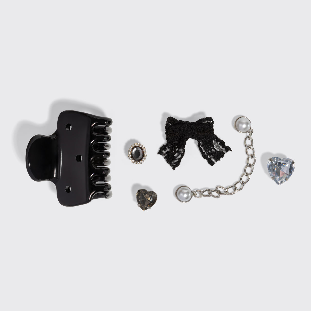 KitschPop™️ Cloud Clip & Charms in Vintage Black - Image 6