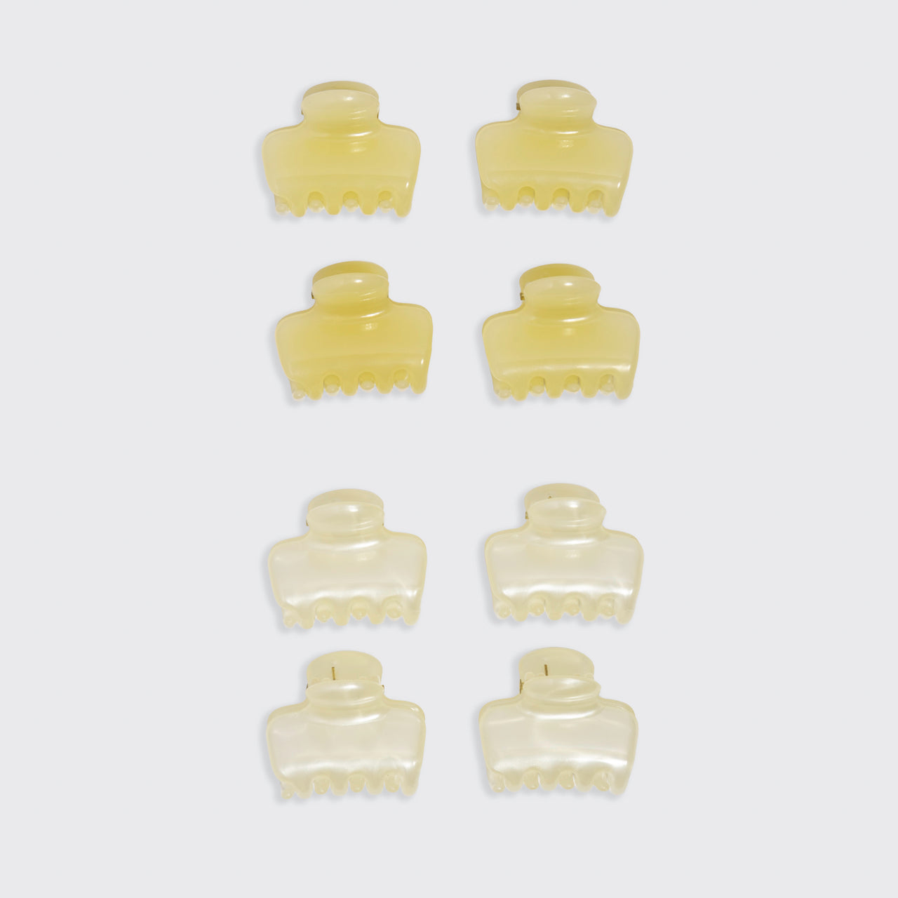 Pearlized Cream & Butter Yellow Jelly Cloud Clips - Mini - Image 6