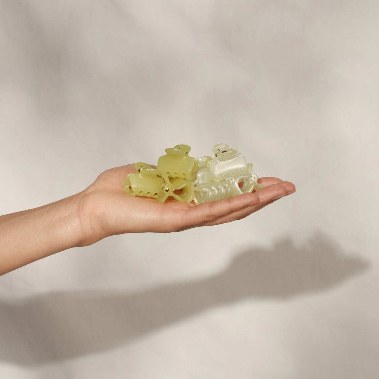 Pearlized Cream & Butter Yellow Jelly Cloud Clips - Mini - Image 5