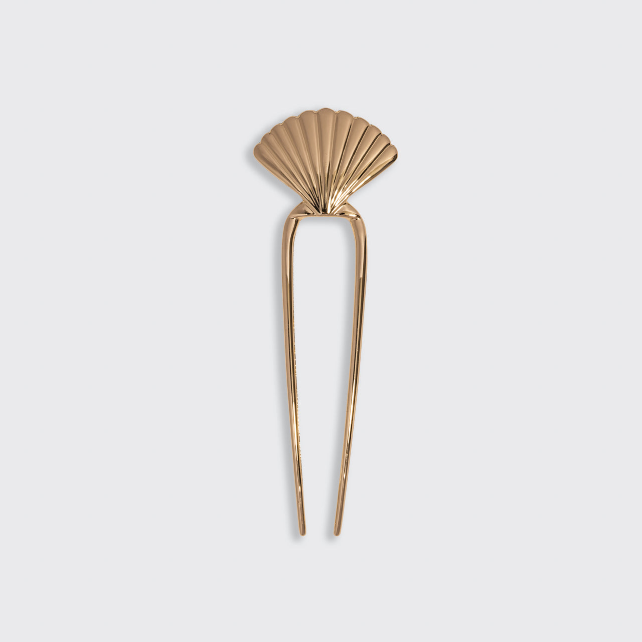Metal Clam Shell French Hair Pin - Gold - Image 5