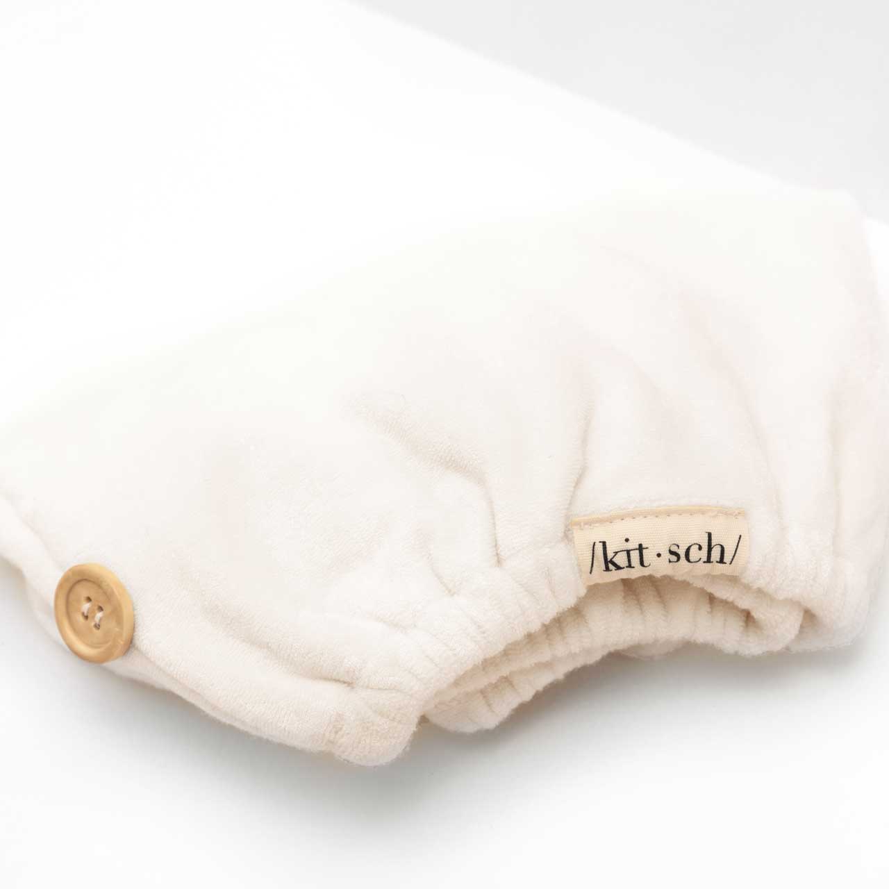 Organic Bamboo Hair Towel - White - Image 3