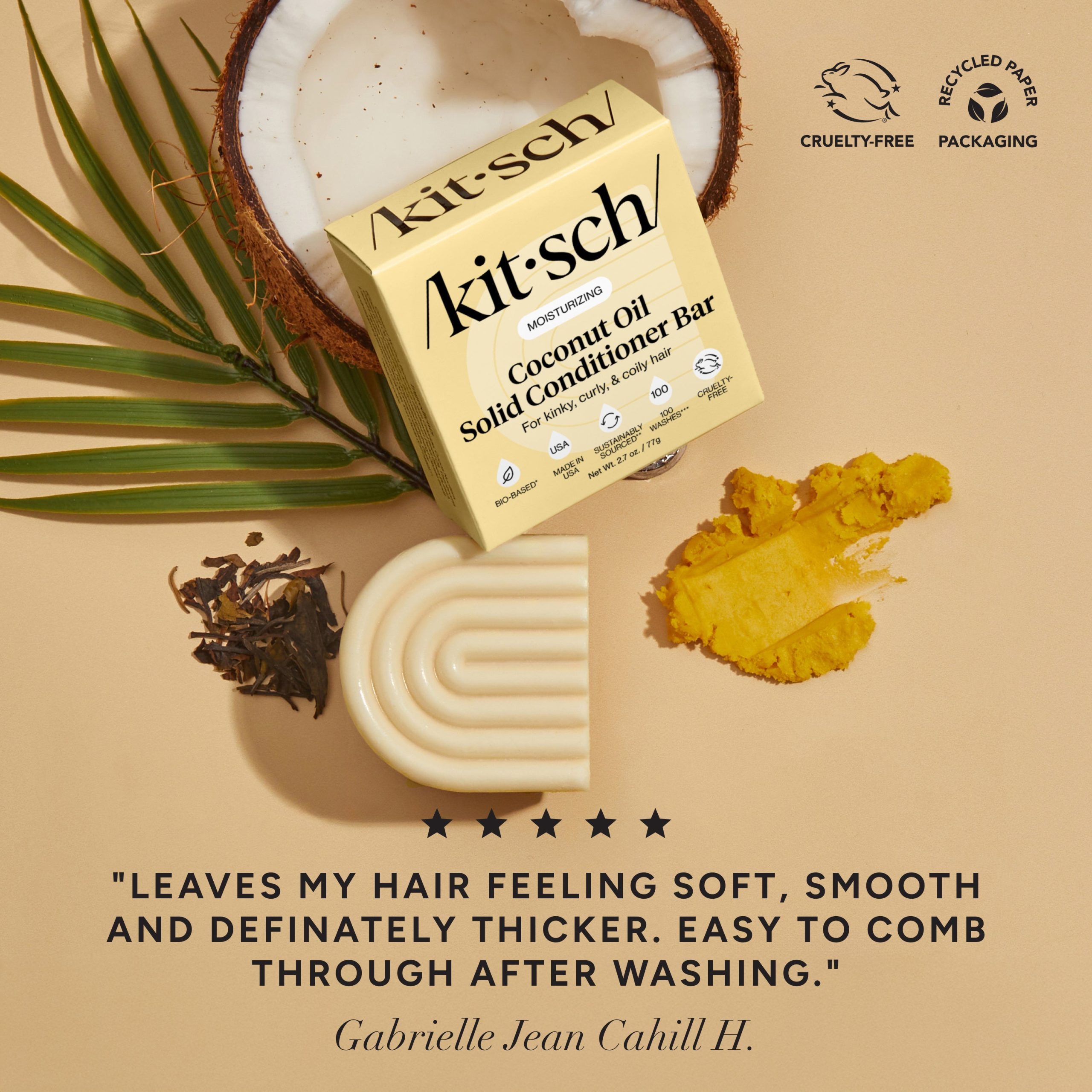 Winter Welcome Kit Coconut Oil Shampoo & Conditioner Bar Combo for Dry Damaged Hair - Image 4