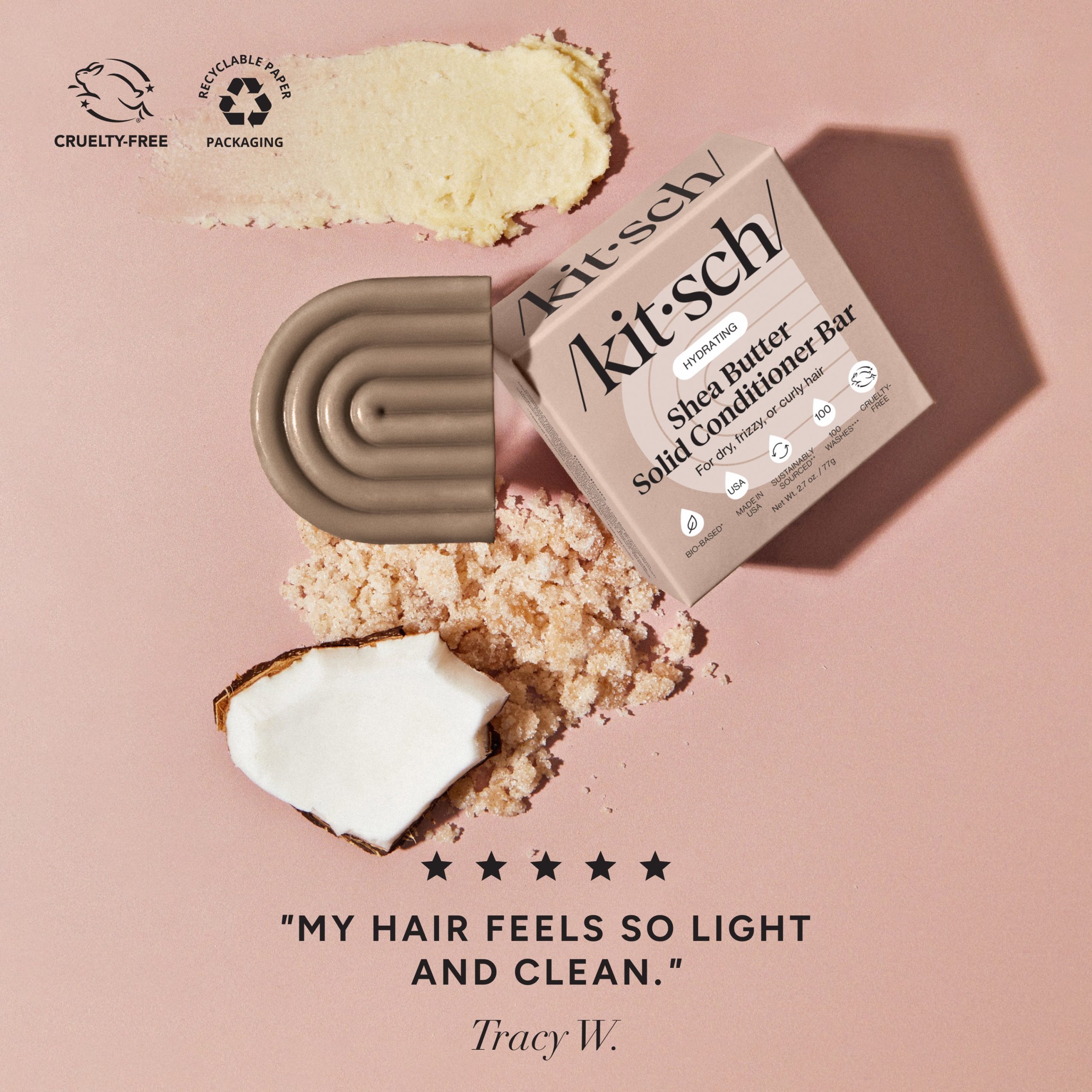 Shea Butter Hydrating Solid Conditioner Bar - Image 2