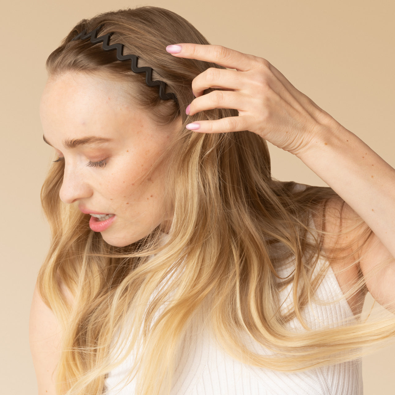 Zig Zag Headband 2pc- Black & Tort - Image 3