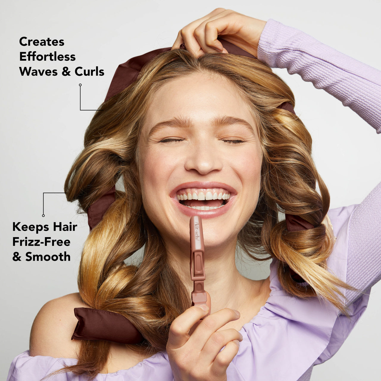 Chocolate XL Satin Heatless Curling Set - Image 3