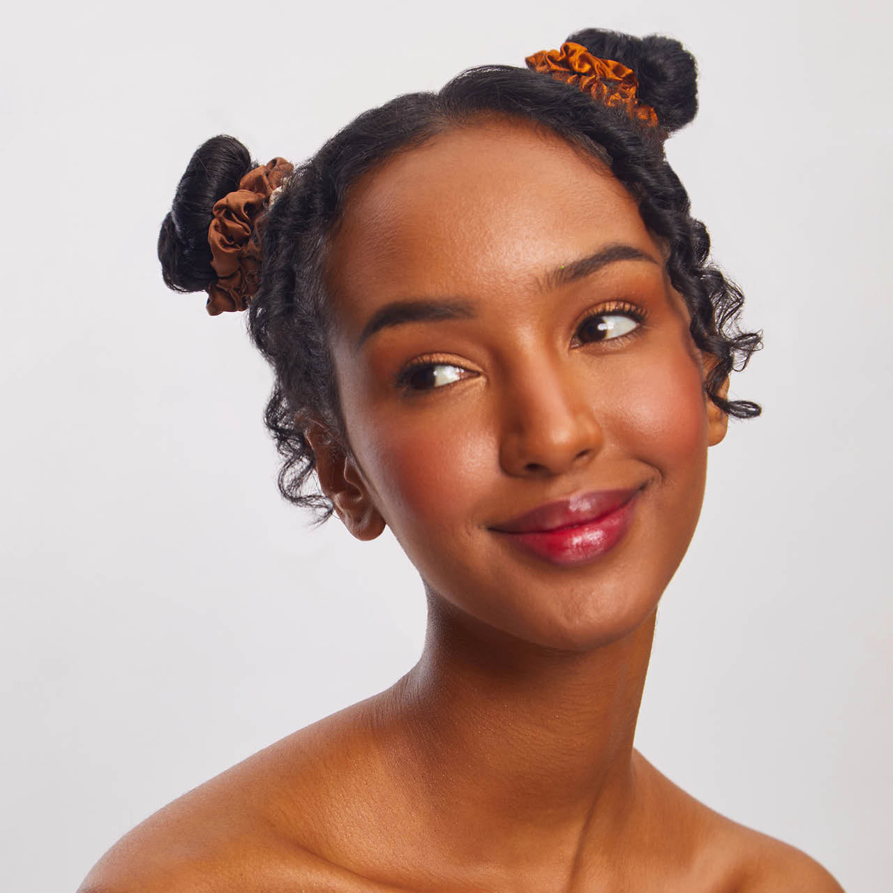 Sedona Satin Petite Scrunchies 5pc Set - Image 2