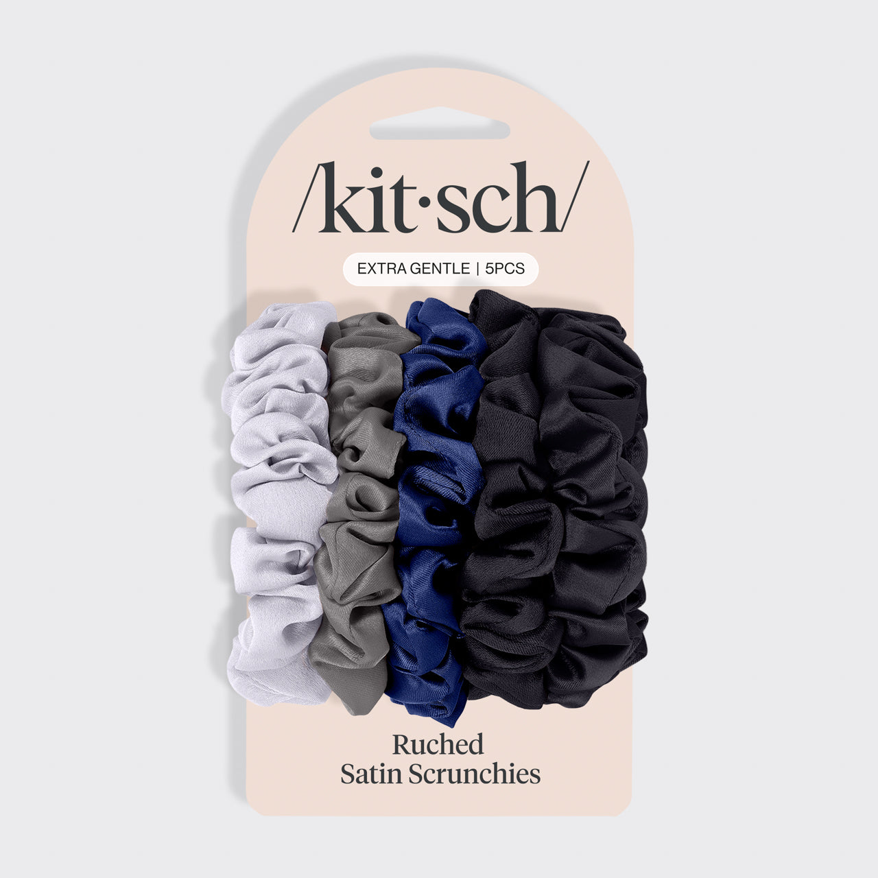 Midnight Satin Petite Scrunchies 5pc Set - Image 5