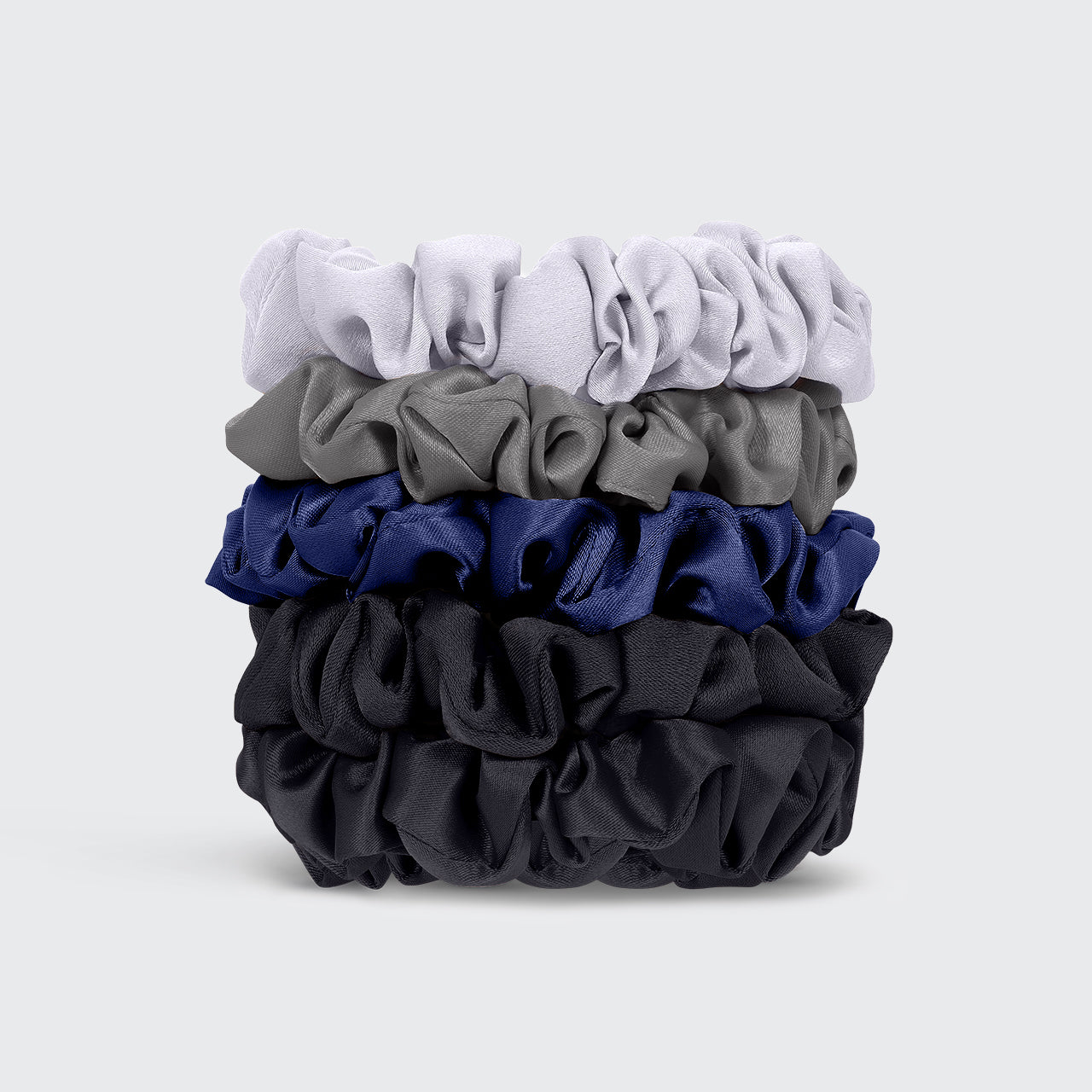Midnight Satin Petite Scrunchies 5pc Set - Image 3