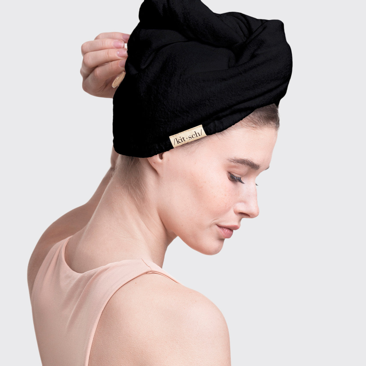 Microfiber Hair Towel - Black - Image 5