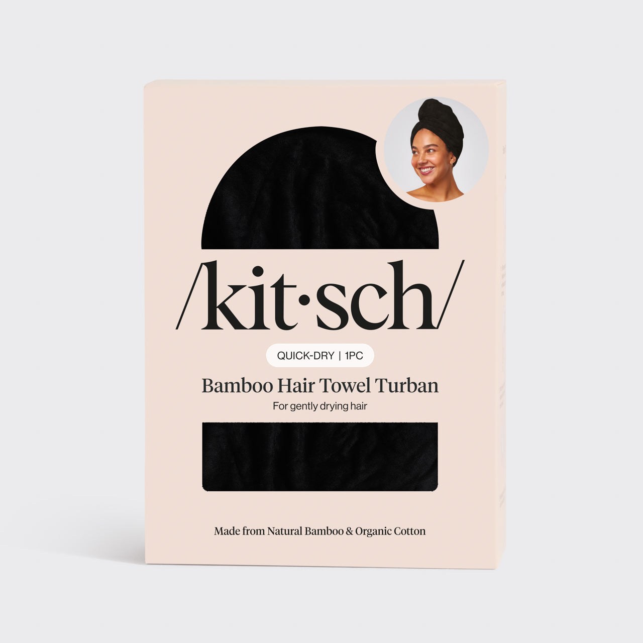 Microfiber Hair Towel - Black - Image 4