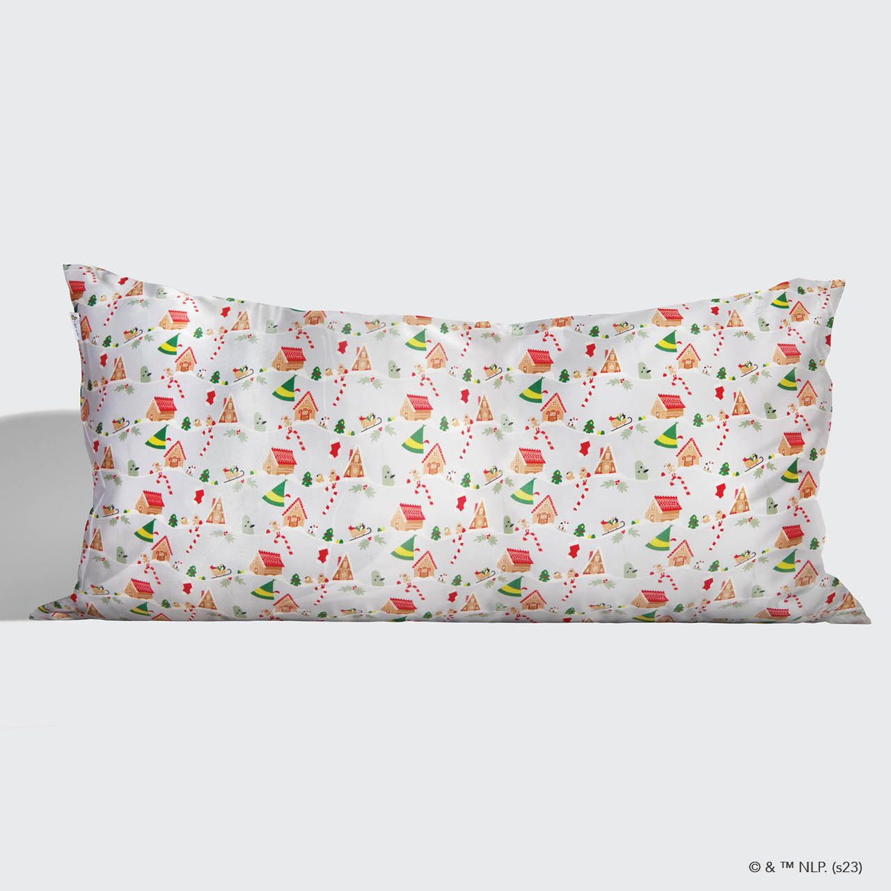 Kitsch x elf Satin Pillowcase in Periwinkle Christmas - King - Image 5