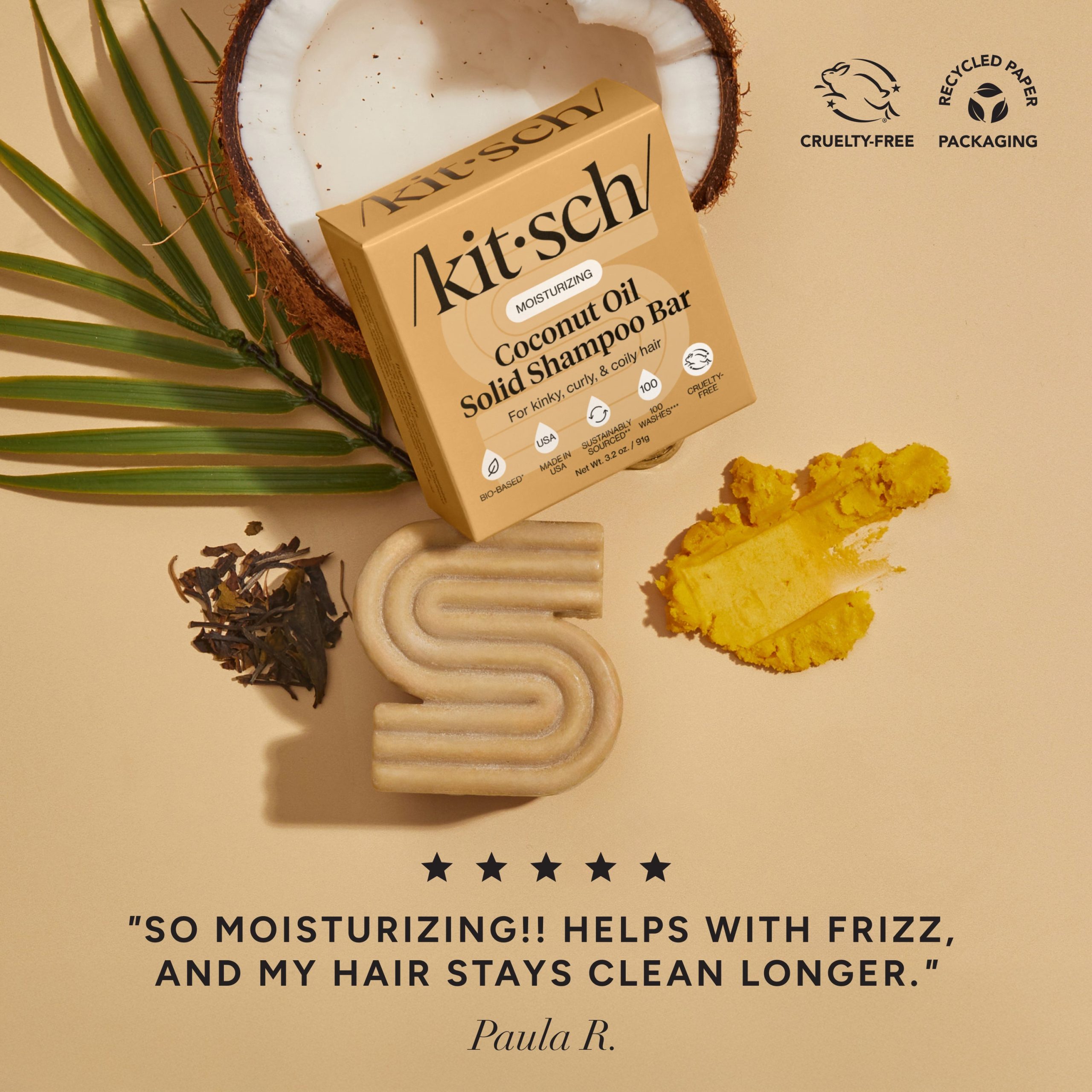 Winter Welcome Kit Coconut Oil Shampoo & Conditioner Bar Combo for Dry Damaged Hair - Image 2