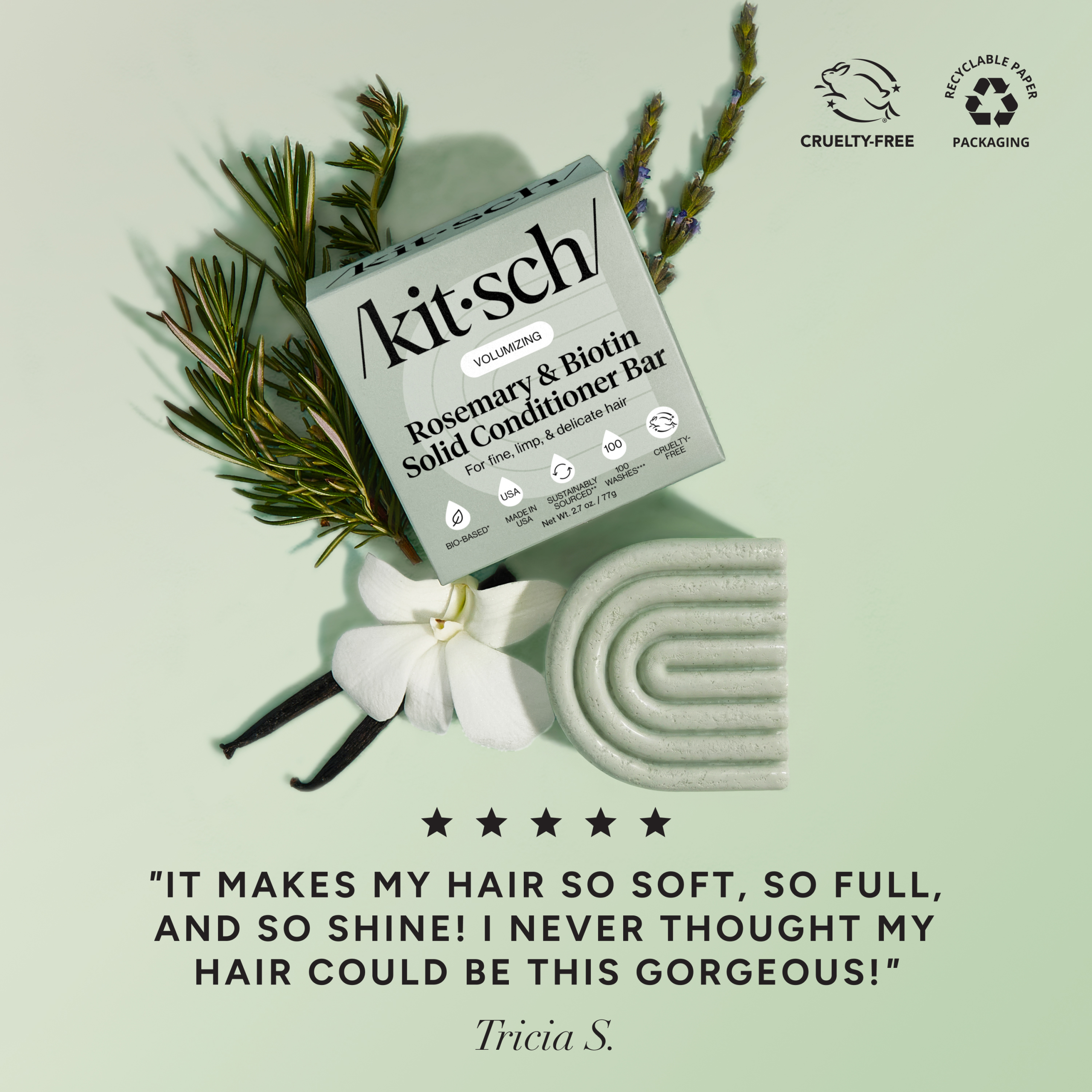 Rosemary & Biotin Volumizing Conditioner Bar - Image 2