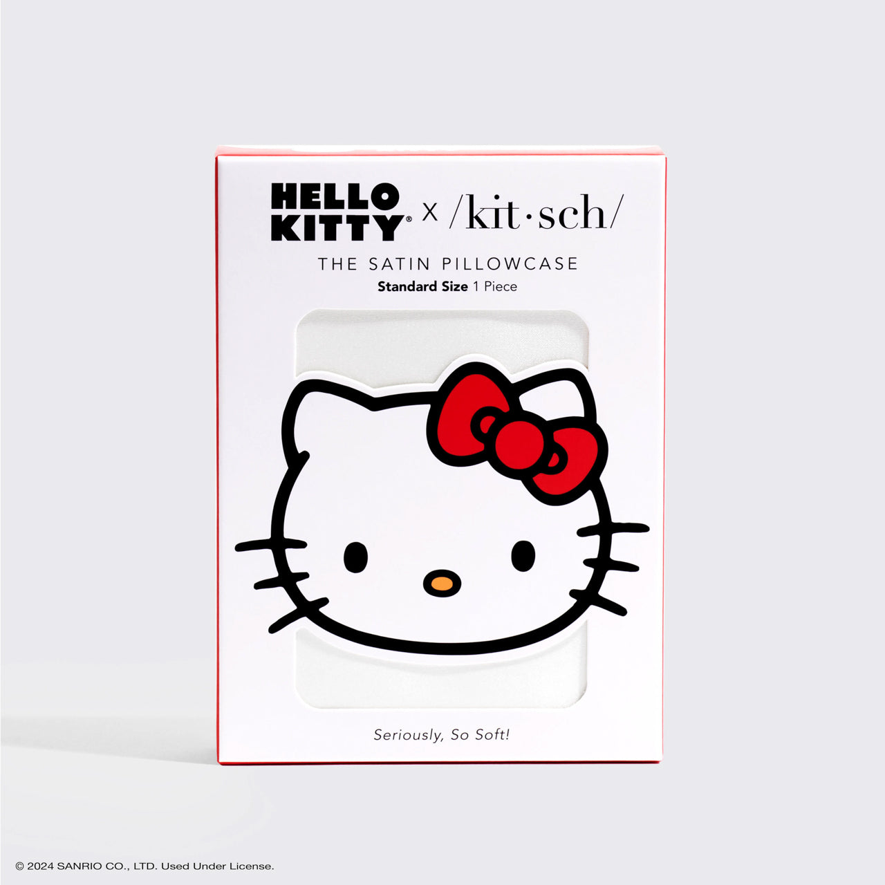 Kitsch x Hello Kitty Satin Pillowcase in Ivory Kitty Bow - Image 5