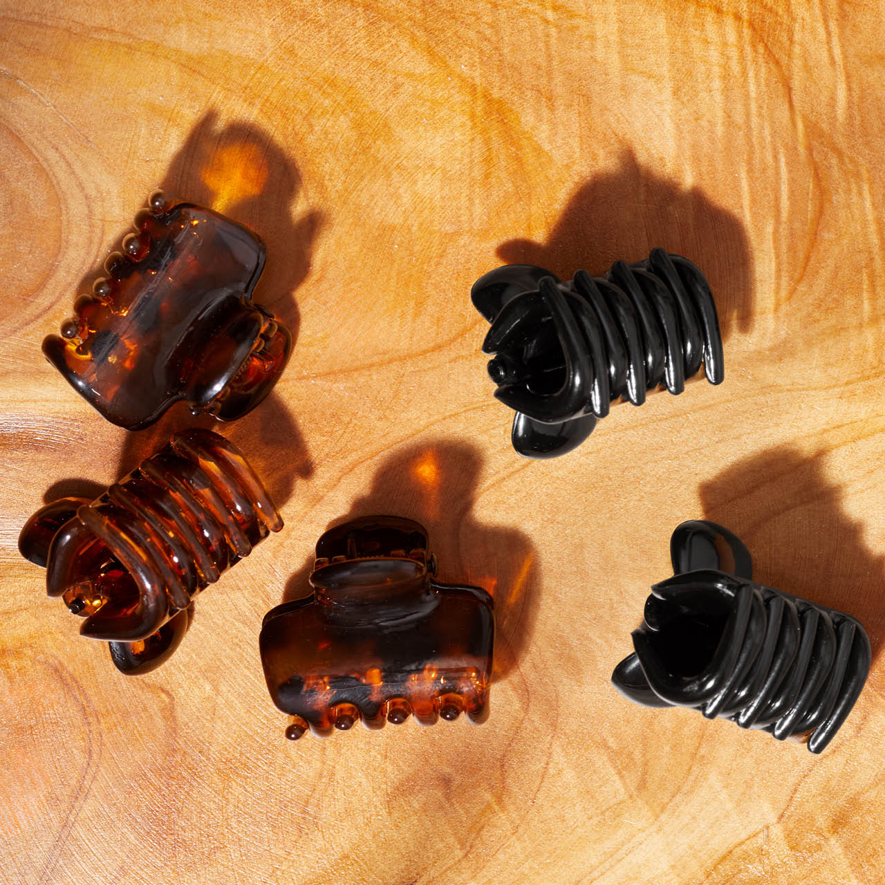 Black & Tort Cloud Claw Clips 6pc Set - Mini - Image 4