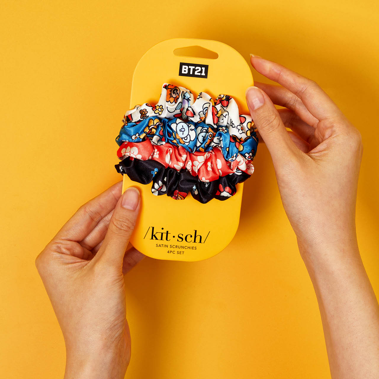 Kitsch x BT21 Satin Sleep Scrunchies 4pc Set - Image 5