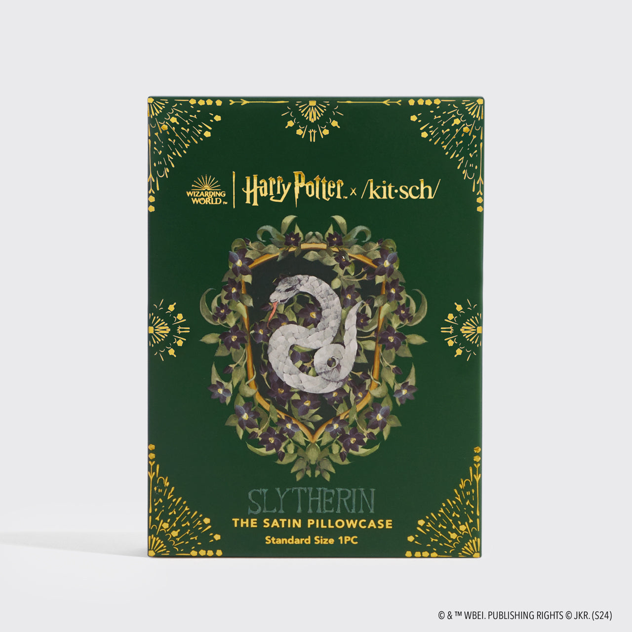 Kitsch x Harry Potter Satin Pillowcase in Slytherin 2 Pack - Image 3