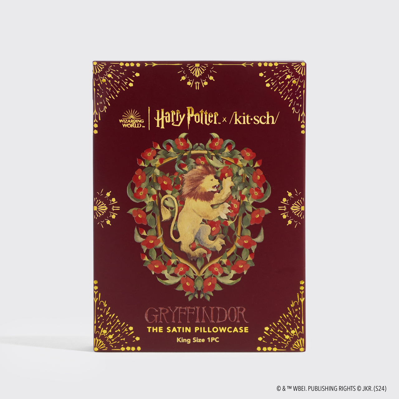 Kitsch x Harry Potter Satin Pillowcase in Gryffindor 2 Pack - King - Image 3