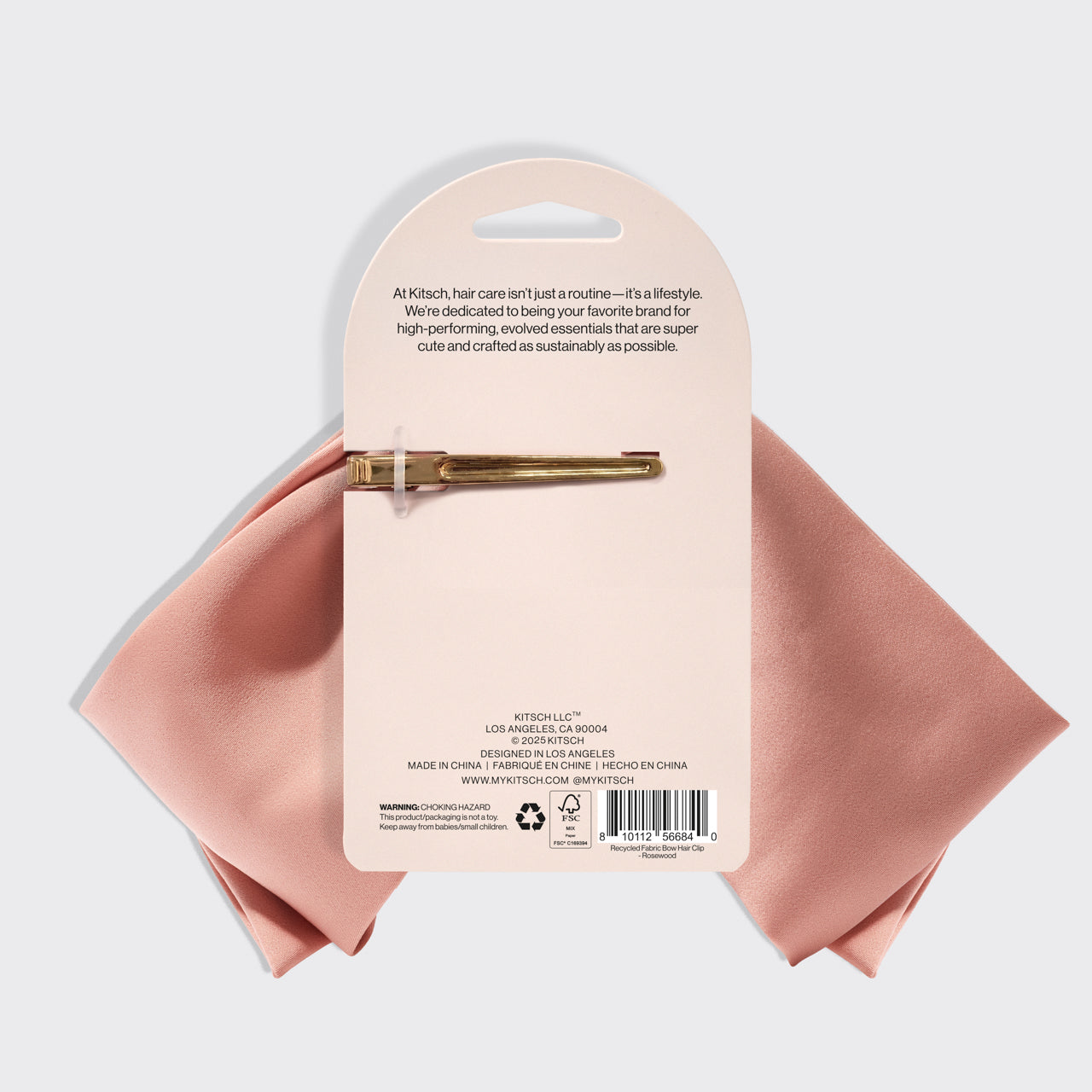 Rosewood Bow Hair Clip - Image 3