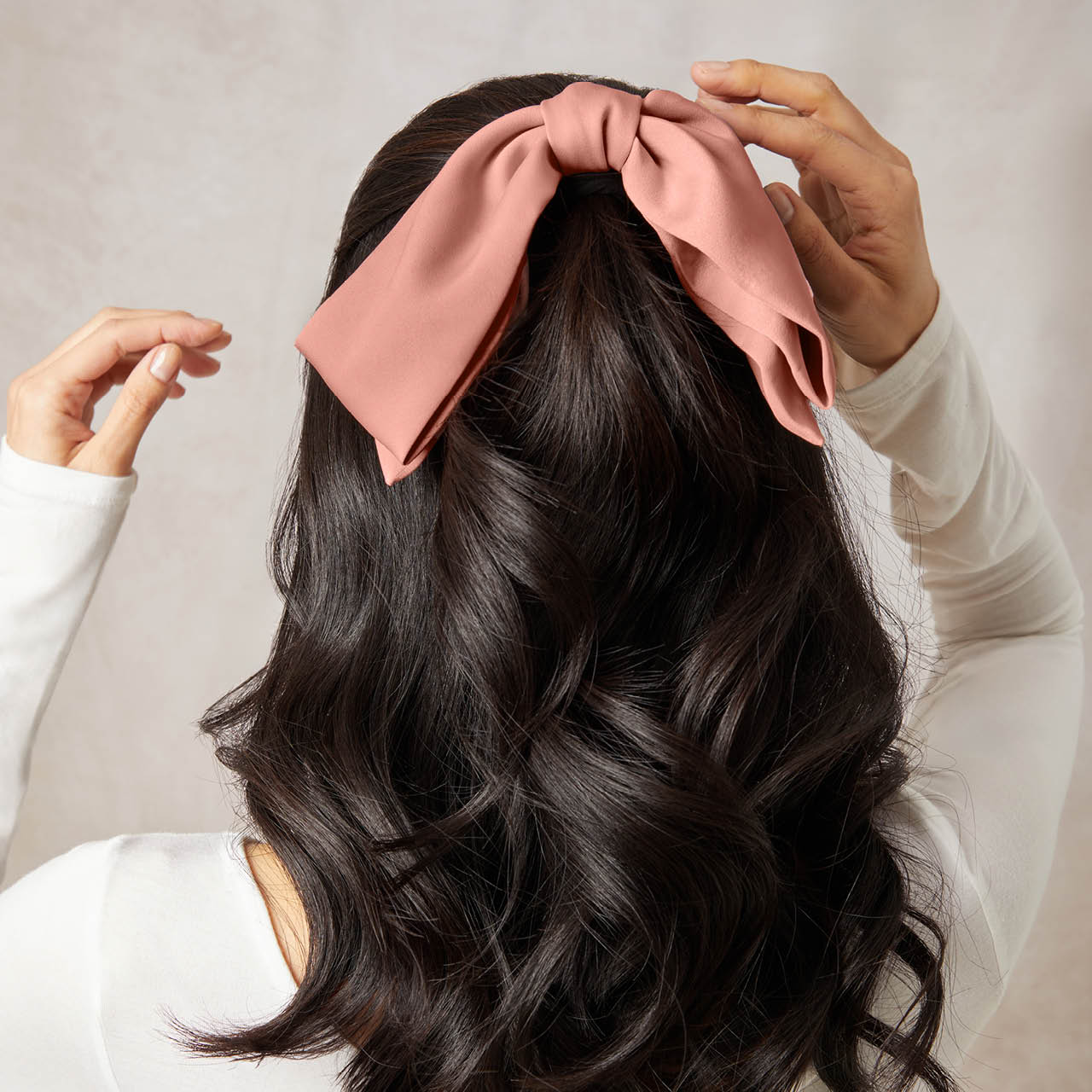 Rosewood Bow Hair Clip - Image 2