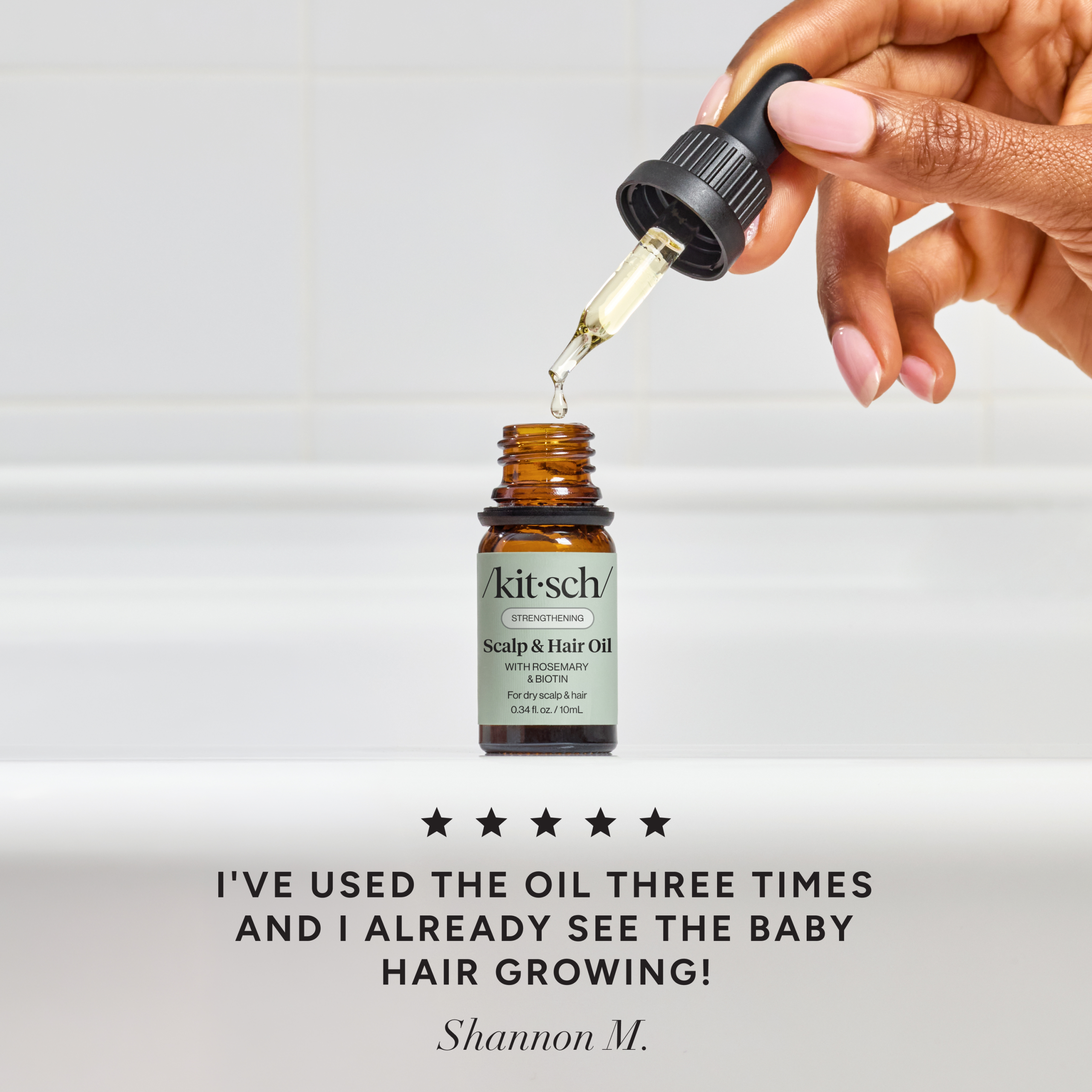 Strengthening Rosemary & Biotin Scalp & Hair Oil - 0.34fl oz./10mL - Image 2