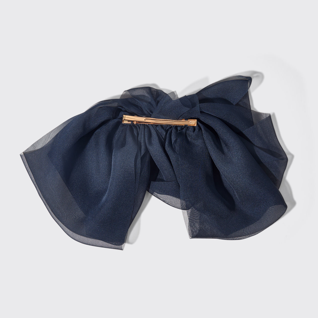 Blue Orchid Chiffon Bow Hair Clip - Image 3