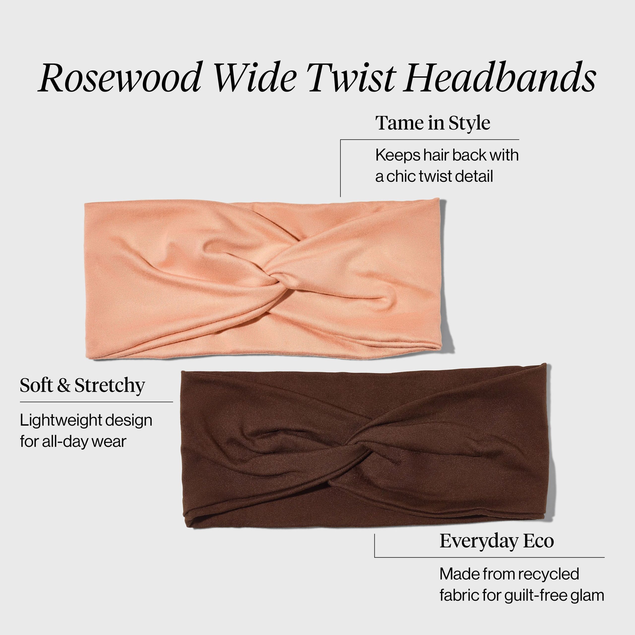 Rosewood Wide Twist Headbands 2pc Set - Image 2