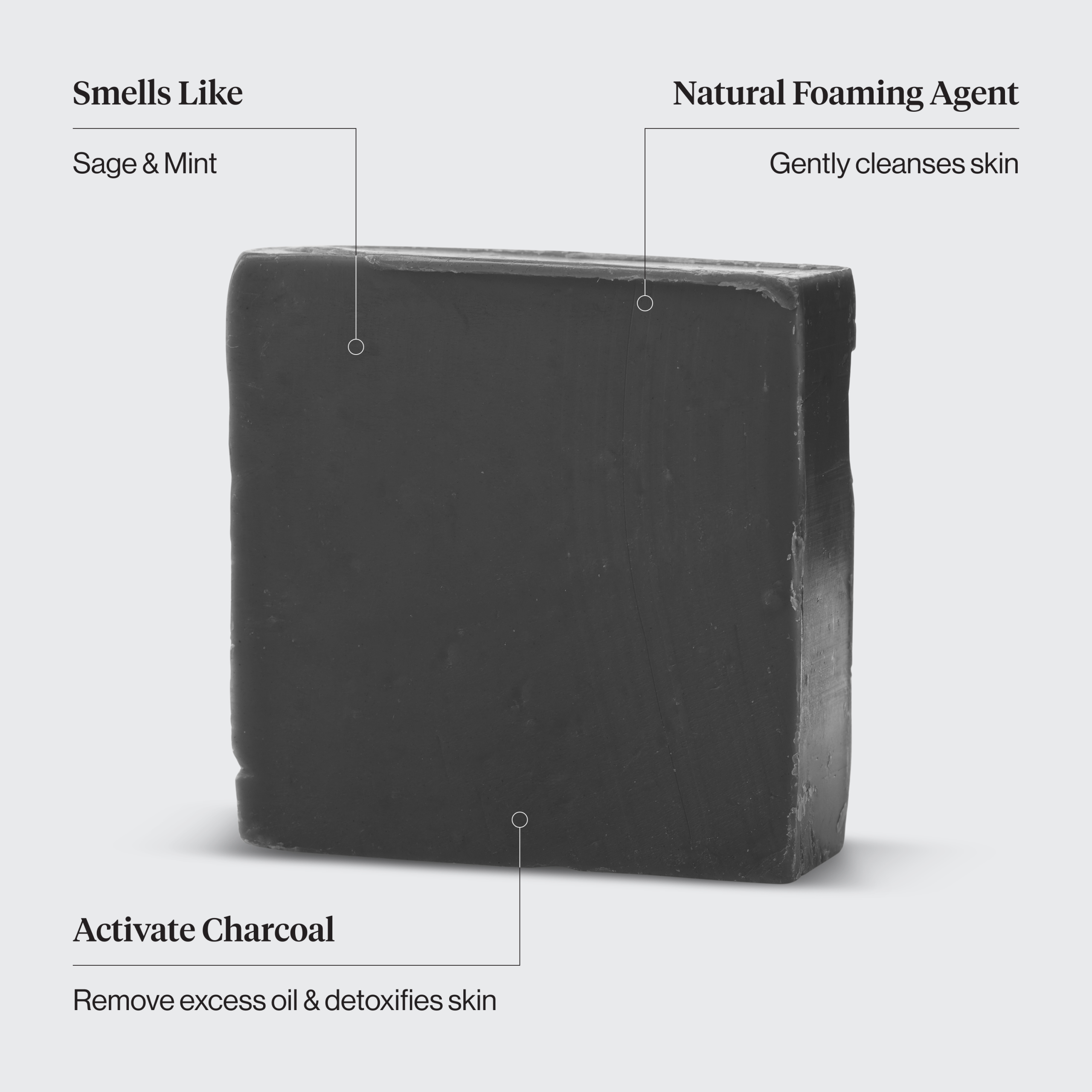 Charcoal Detoxifying Solid Body Wash - Image 3