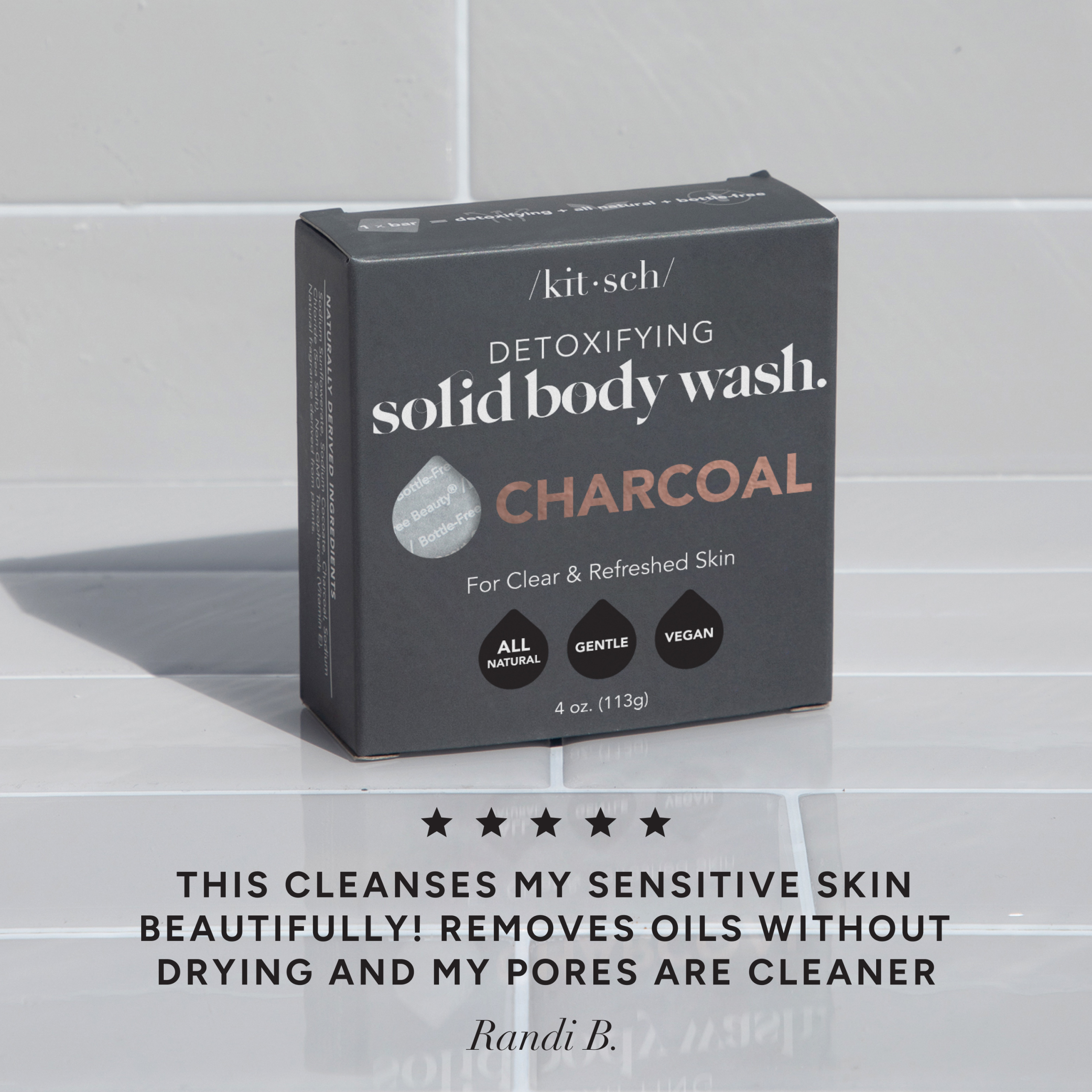 Charcoal Detoxifying Solid Body Wash - Image 2