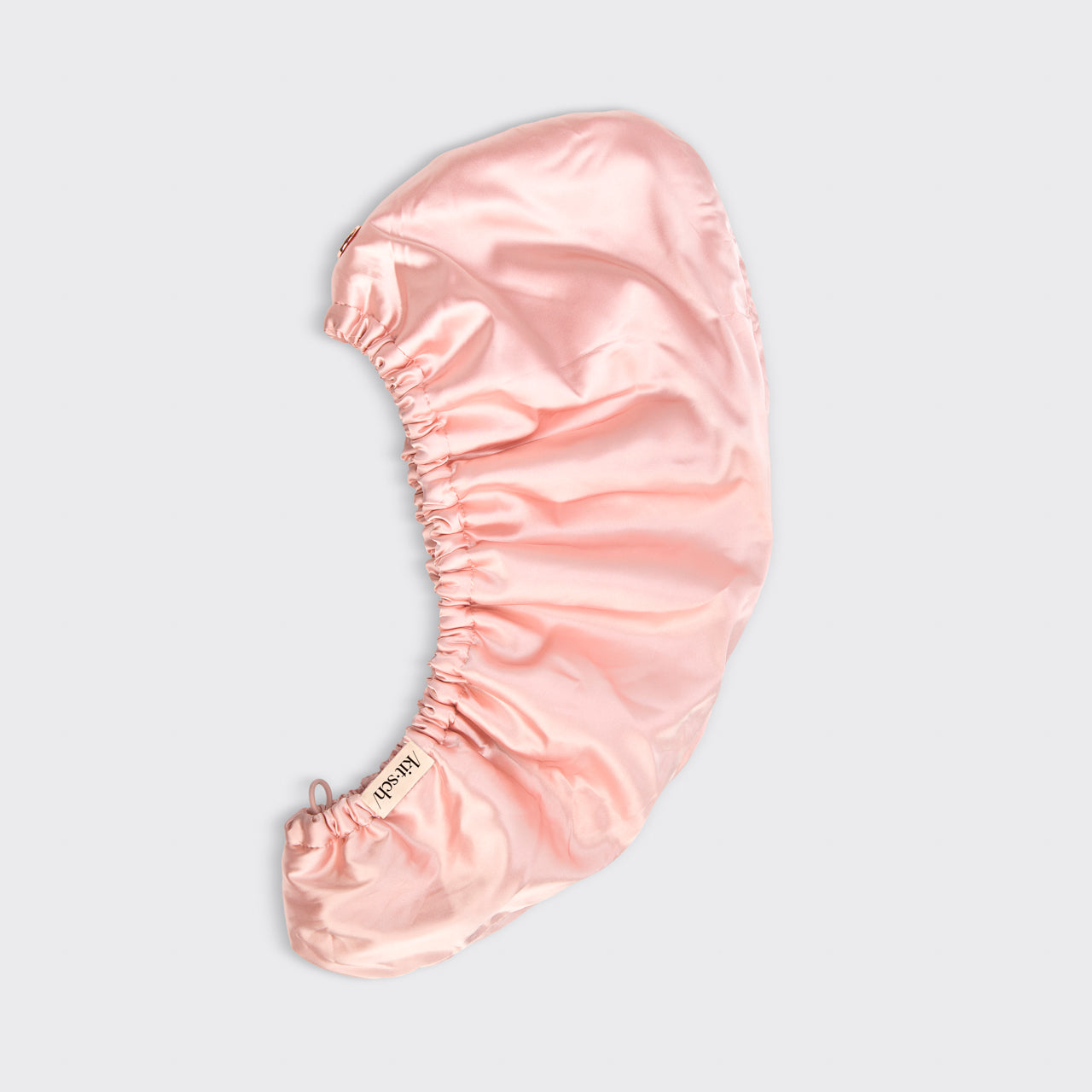 Blush Satin Wrapped Hair Towel - Image 4